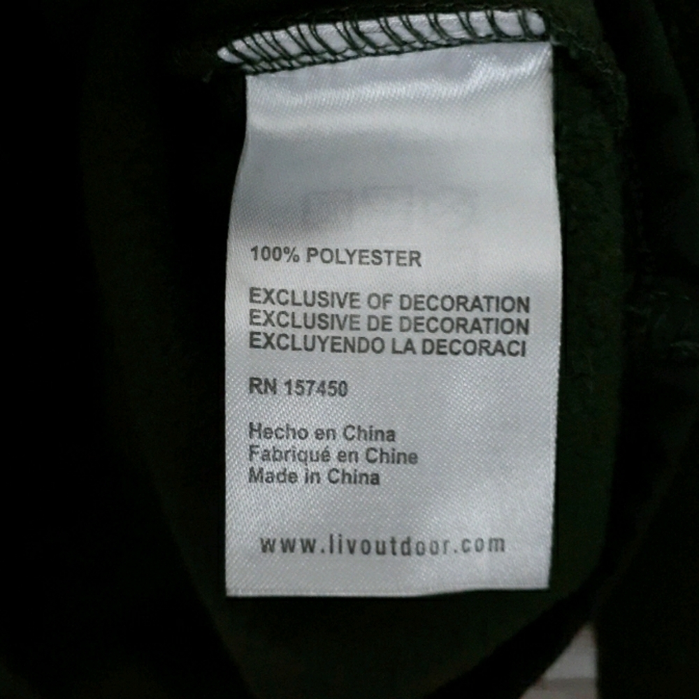 Liv Outdoor Mens Fleece Sweatshirt S 1/4 Snap Green 281 - Picture 4 of 5